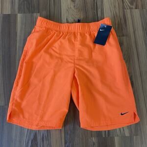NWT Nike Men's Small Standard Solid Lap 9" Volley Short Swim Trunk - Orange